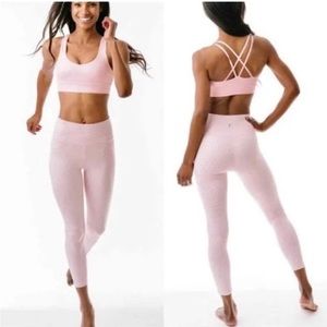 Zyia Pink Leopard Light n Tight Hi Rise Leggings